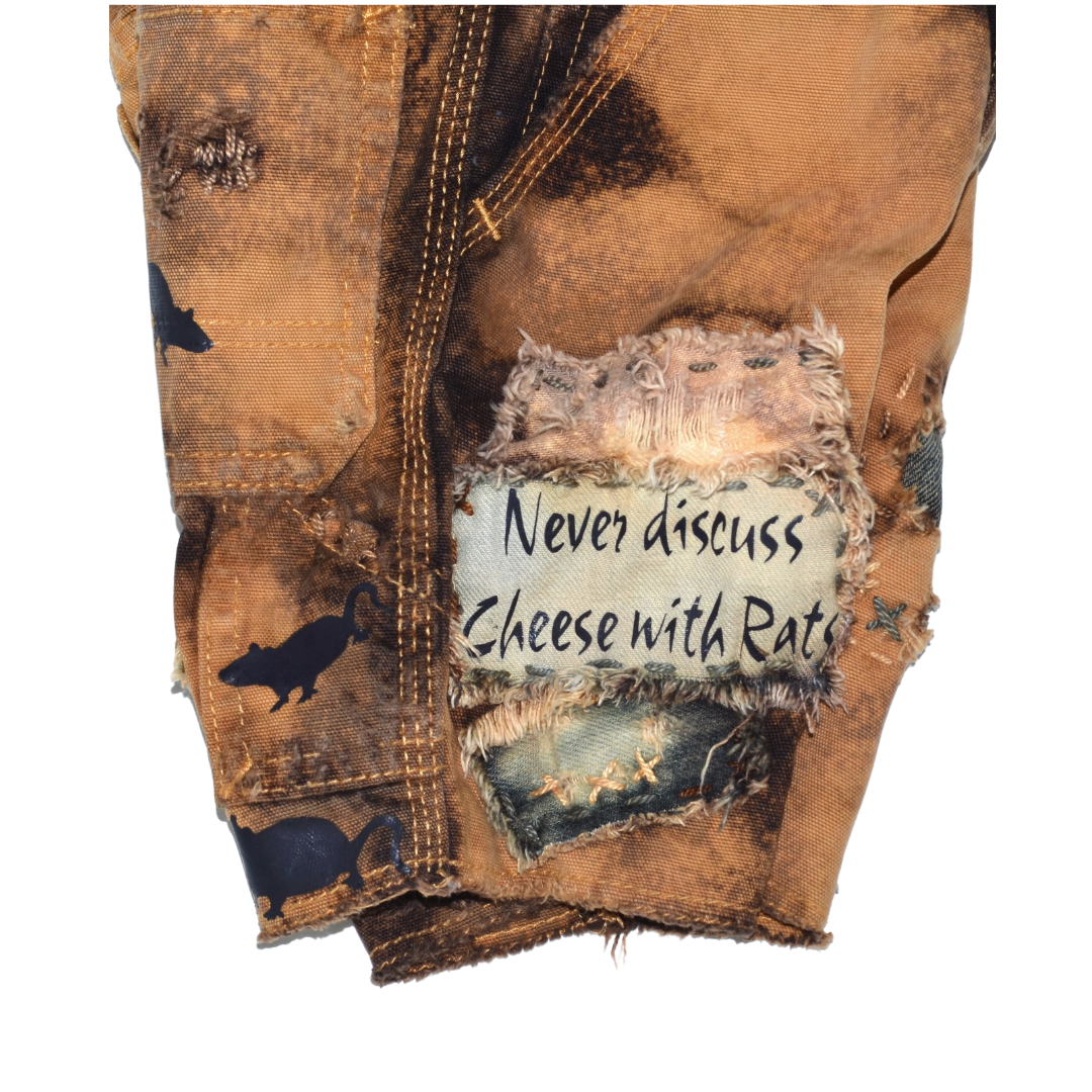 "Never discuss cheese with rats", Denim Shorts