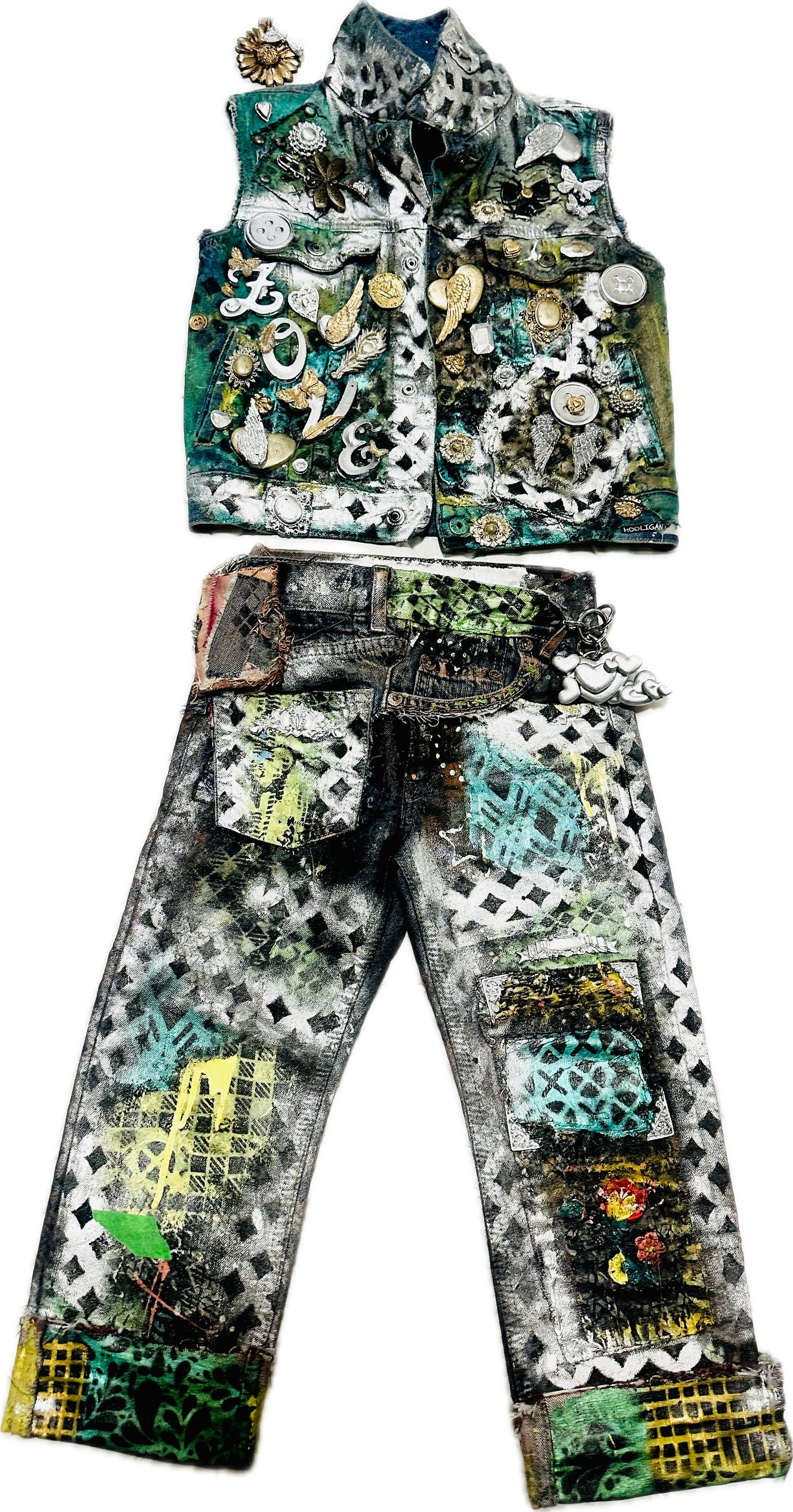 “Fierce” - Girls Custom Denim Set, Size 6