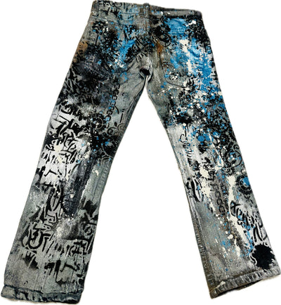 Boys / Unisex/ Custom Levi Denim Jeans, Size 8