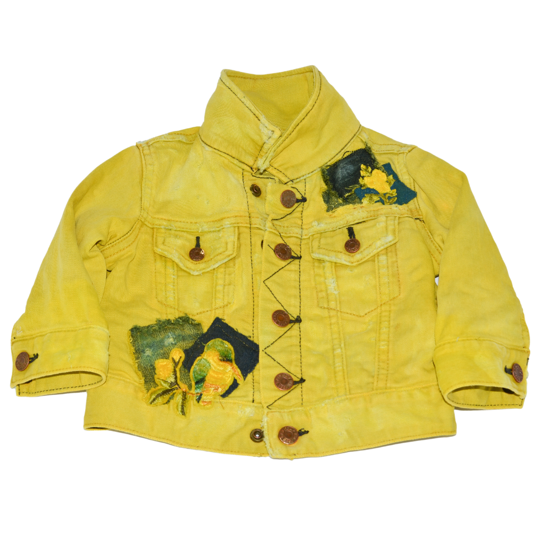"Happy Bird" - Denim Jacket, Size 6-9 Months