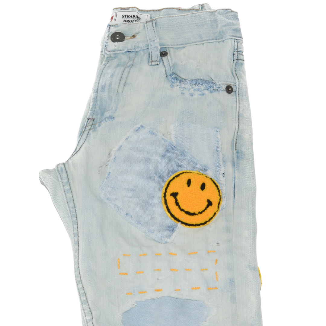 "All Smiles" - Denim Jeans, size 8