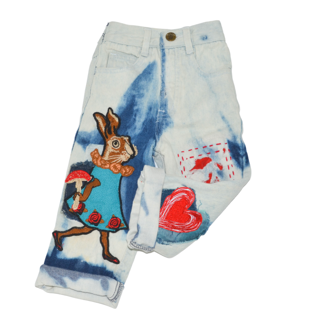 "Love Bunny" - Denim Jeans, Size 2